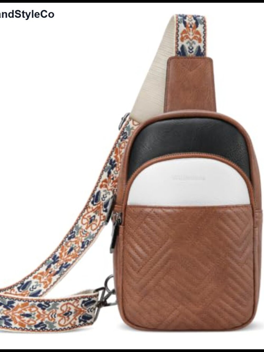 Faux Leather Crossbody Bag Anti Theft RFID Sling Purse